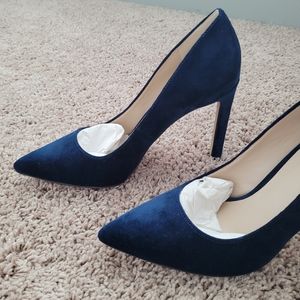 Nine West Tatiana Velvet Navy Pumps